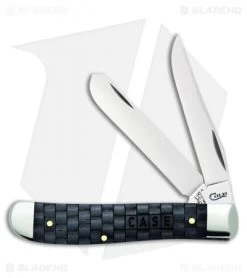 Basket Weave Natural Bone Smooth Charcoal Color Wash Mini Trapper (6207 SS)