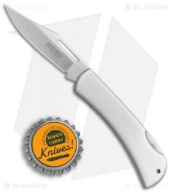 Bear Edge 116 Lockback Knife Stainless Steel (2.1" Satin) -Knives Shop Bear Edge 116 stainless stell satin BHQ 68045 er size