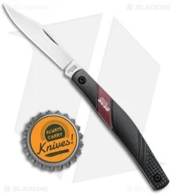 Bear Edge Traditional Slip Joint Knife Black Aluminum (2.13" Satin) 61530 -Knives Shop Bear Edge Traditional SJ Black Alum Satin 61530 BHQ 94489 jr bottlecap