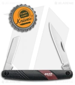 Bear Edge Traditional 2-Blade Slip Joint Knife Black (2.13" Satin) 61531 -Knives Shop Bear Edge Tradtiional 2 Blade SJ Black Satin 61531 BHQ 94490 jr bottlecap