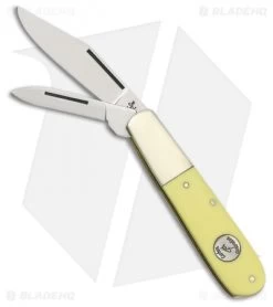 Bear & Son Barlow Traditional Knife Yellow Delrin (2.625" Satin) C3281