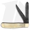 Bear & Son Damascus Mini Trapper White Bone Pocket Knife (2.75" Damascus) WSB07D -Knives Shop Bear Son Damascus Mini Trapper White Bone Damascus BP 22016 jr