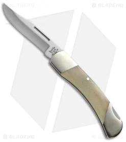 Bear & Son Midsize Lockback Knife Smooth White Bone (2.6" Satin) WSB05