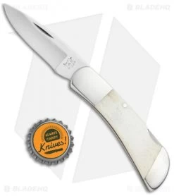 Bear & Son Midsize Lockback Knife White Bone (2.5" Satin) WSB61 -Knives Shop Bear Son Midsize LB White Bone WSB61 BHQ 39492 jr bottlecap