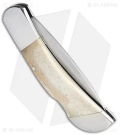 Bear & Son Midsize Lockback Knife White Bone (2.5" Satin) WSB61 -Knives Shop Bear Son Midsize LB White Bone WSB61 BHQ 39492 jr side