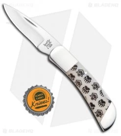 Bear & Son Midsize Lockback Knife Branded Bone (2.5" Satin) -Knives Shop Bear Son Midsize Lockback Knife Branded Bone WBJB61 BHQ 94462 ns bottlecap