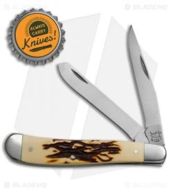 Bear & Son Slimline Trapper 3.75" Pocket Knife Stag Delrin - SD248 -Knives Shop Bear Son Slimline Trapper Stag Delrin SD248 BHQ 68446 jr bottlecap