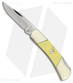 Bear & Son Lockback Knife Yellow Delrin (2.25" Satin) C326