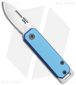 Bear & Son 109 Slip Joint Pocket Knife Blue Aluminum (1.5" Satin)