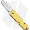Bear & Son 110 Slip Joint Pocket Knife Yellow Aluminum (2.4" Satin) -Knives Shop Bear and Son Aluminum SJ Satin Yellow BHQ 107788 jr