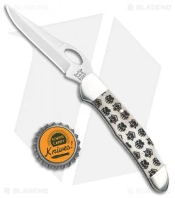 Bear & Son Cowhand Smooth White Branded Bone Folding Knife (2.875" Satin) -Knives Shop Bear and Son Cowhand Smooth White Branded Bone Folding Satin WBJB149L BHQ 94463 jr bottlecap