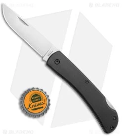 Bear & Son Large Farmhand Lock Back Knife Black Aluminum (3.4" Satin) -Knives Shop Bear and Son Large Farmhand LB Black Satin BHQ 137360 jr bottlecap