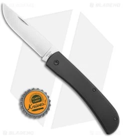 Bear & Son Large Farmhand Slip Joint Knife Black Aluminum (3.4" Satin) -Knives Shop Bear and Son Large Farmhand SJ Black Satin BHQ 138114 jr bottlecap