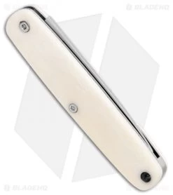 Bear & Son One Blade Pen Knife 3 1/2" White Smooth Bone WSB79 -Knives Shop Bear and Son One blade Pen White Smooth Bone WSB79 BHQ 107981 jr side
