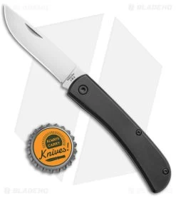 Bear & Son Small Farmhand Slip Joint Knife Black Aluminum (2.75" Satin) -Knives Shop Bear and Son Small Farmhand SJ Black Satin BHQ 135422 jr bottlecap