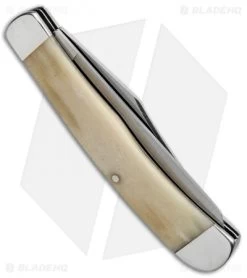Bear And Son Trapper Pocket Knife 2.875" White Bone WSB54 -Knives Shop Bear and Son Trapper Pocket Knife White Bone WSB54 BHQ 71333 jr side
