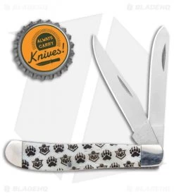 Bear & Son White Smooth Bone Bear Branded Trapper WBJB07 -Knives Shop Bear and Son White Bone Bear Branded Trapper Satin WBJB07 BHQ 94464 jr bottlecap