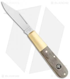 Boker Barlow Expedition 3.25" Traditional Pocket Knife Green Micarta Brass