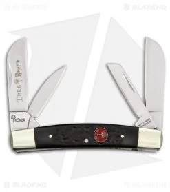 Boker Red Shield Congress Pocket Knife 3.625" Jigged Black Bone (110738)