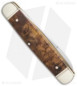Boker Cattle Knife 4.5" Pocket Knife Curly Birch -Knives Shop Boker Traditional Cattle Knife 4.45in Curly Birch 110910 BHQ 111599 LS Side