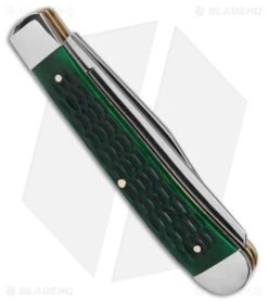 Boker Trapper Traditional Pocket Knife Jigged Green Bone (Polish D2) 8 Boker Trapper Traditional Pocket Knife Jigged Green Bone (Polish D2) -Knives Shop Boker Trapper Traditional Pocket Knife Jigged Green Bone Polish D2 BHQ 146650 td side