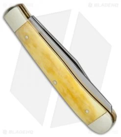 Boker Trapper Pocket Knife 4.25" Yellow Bone 110731 -Knives Shop Boker Trapper Yellow Bone BO110731 BHQ 40074 jr side