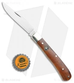 Boker Uno Trapper Pocket Knife Brown Desert Ironwood (4" Satin) 112565 -Knives Shop Boker Uno Trapper Desert Ironwood 112565 BHQ 105707 jr bottlecap