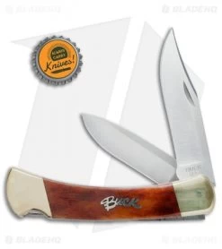 Buck Knives Buck 110/112 Combo Trapper Pocket Knife 4.75" Brown Bone 0110BNSSM1-B -Knives Shop Buck 110 112 Combo Trapper 4.75in Brown Bone BU11284 BHQ 69355 jr bottlecap