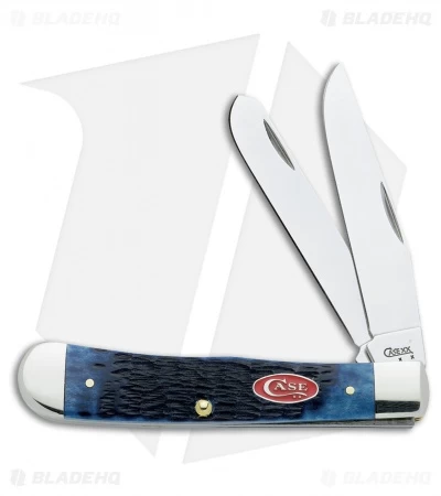 Case All American Trapper Knife 4.125" Jigged Navy Blue Bone (6254SS) 7051 3 Case All American Trapper Knife 4.125" Jigged Navy Blue Bone (6254SS) 7051