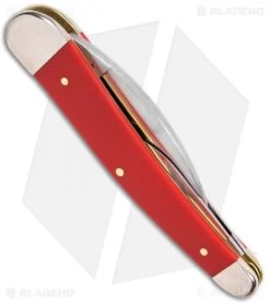 Case American Workman Seahorse Whittler Pocket Knife 4" Smooth Red Synthetic 8 Case American Workman Seahorse Whittler Pocket Knife 4" Smooth Red Synthetic -Knives Shop Case American Workman Seahorse Whittler Pocket Knife 4in Smooth Red Synthetic BHQ 122344 td side