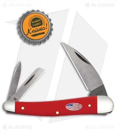 Case American Workman Seahorse Whittler Pocket Knife 4" Smooth Red Synthetic 6 Case American Workman Seahorse Whittler Pocket Knife 4" Smooth Red Synthetic - Image 4