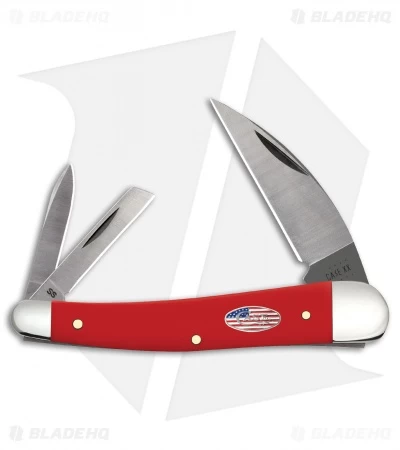 Case American Workman Seahorse Whittler Pocket Knife 4" Smooth Red Synthetic 3 Case American Workman Seahorse Whittler Pocket Knife 4" Smooth Red Synthetic