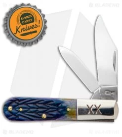 Case Barlow Pocket Knife 3.3" Purple Tribal Jigged Bone (62009 1/2 SS) 9 Case Barlow Pocket Knife 3.3" Purple Tribal Jigged Bone (62009 1/2 SS) -Knives Shop Case Barlow Purple Tribal Jigged Bone SS 61803 BHQ 101132 jr bottlecap