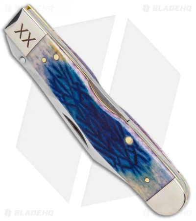 Burnt Cheetah® Lockback Knife 4.375" Purple Tribal Jig Bone (6111 1/2L SS) 4 Burnt Cheetah® Lockback Knife 4.375" Purple Tribal Jig Bone (6111 1/2L SS) - Image 2