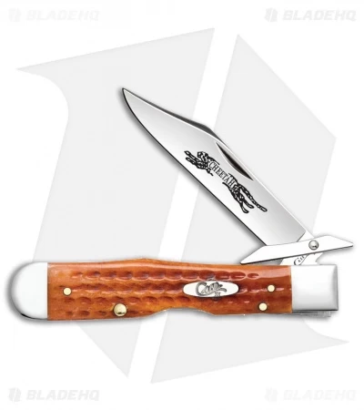 Case Cheetah Lockback Knife 4.375" Harvest Orange Bone (6111 1/2 SS) 7399 3 Case Cheetah Lockback Knife 4.375" Harvest Orange Bone (6111 1/2 SS) 7399