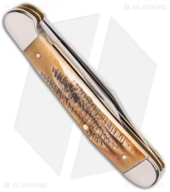 Case Copperhead Pocket Knife 3.875" Bone Stag 65323 8 Case Copperhead Pocket Knife 3.875" Bone Stag 65323 -Knives Shop Case Coperhead Pocket Knife Bonestag 65323 BHQ 122121 td side