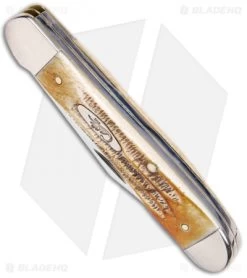 Case Copperhead Pocket Knife 3.875" Bone Stag 65323 7 Case Copperhead Pocket Knife 3.875" Bone Stag 65323 -Knives Shop Case Coperhead Pocket Knife Bonestag 65323 BHQ 122121 td spine