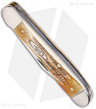 Case Copperhead Pocket Knife 3.875" Bone Stag 65323 4 Case Copperhead Pocket Knife 3.875" Bone Stag 65323 - Image 2