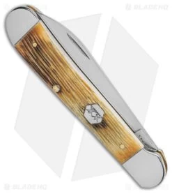Case Copperhead Pocket Knife Burnt Cream Bone Barnboard Jig (3" Polish) 36727 8 Case Copperhead Pocket Knife Burnt Cream Bone Barnboard Jig (3" Polish) 36727 -Knives Shop Case Copperhead Knife Burnt Cream Bone Barnboard Jigged BHQ 138450 td side