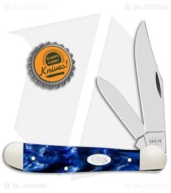 Case Copperhead Pocket Knife 3.875" Blue Pearl Kirinite 23441 -Knives Shop Case Copperhead Pocket Knife Blue Pearl Kirinite SS BHQ 121934 jr bottlecap