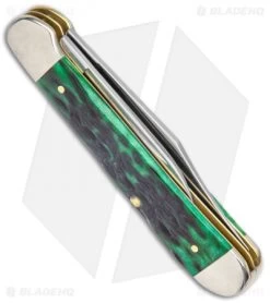 Case Copperhead Pocket Knife 3.875" Pocket Worn Bermuda Green Bone 09788 -Knives Shop Case Copperhead Pocket Knife Pocket Worn Bermuda Green Bone SS BHQ 121920 jr side