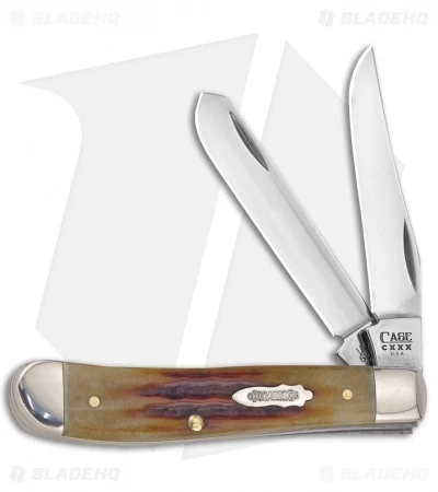 Case Cutlery 130th Anniversary 3.5" Mini Trapper Pocket Knife Aged Bone 3 Case Cutlery 130th Anniversary 3.5" Mini Trapper Pocket Knife Aged Bone