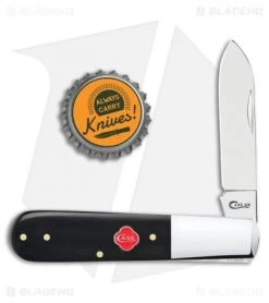 Case Cutlery Barlow Pocket Knife 3.37" Black Synthetic (21009 SS) 31274 -Knives Shop Case Cutlery Barlow Black Synthetic SS 31274 BHQ 100398 jr bottlecap