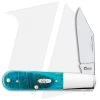 Case Cutlery Barlow Pocket Knife 3.37" Caribbean Blue Bone (61009 1/2 SS) 25595 -Knives Shop Case Cutlery Barlow Caribbean Blue Bone 25595 BHQ 93346 ns