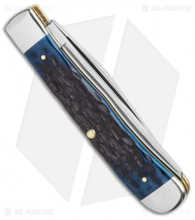 Case Cutlery Trapper Peach Seed Jigged Denim Blue Bone (6254 SS) 5 Case Cutlery Trapper Peach Seed Jigged Denim Blue Bone (6254 SS) - Image 3