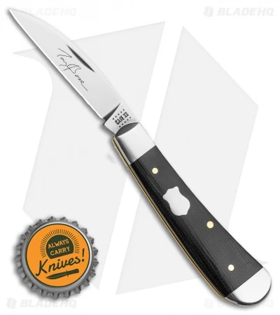 Case Sway Back Pocket Knife 3.125" Double Black Canvas Laminate (TB101117 SS) 6 Case Sway Back Pocket Knife 3.125" Double Black Canvas Laminate (TB101117 SS) - Image 4