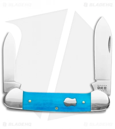 Case Cutlery Canoe Knife 3.6" Smooth Caribbean Blue Bone (62131 SS) 4 Case Cutlery Canoe Knife 3.6" Smooth Caribbean Blue Bone (62131 SS) - Image 2