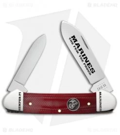 Case Cutlery Canoe USMC Slip Joint Knife Red G-10 Tru-Sharp