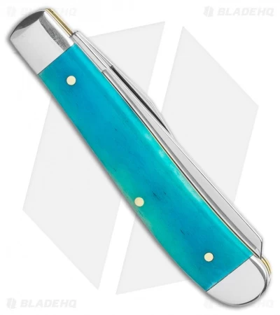 Case Cutlery Mini Trapper 3.50" Caribbean Blue Bone (73032 SS) 5 Case Cutlery Mini Trapper 3.50" Caribbean Blue Bone (73032 SS) - Image 3