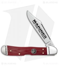 Case Cutlery Copperlock USMCÃÂ® Pocket Knife 4.2" Smooth Red G-10
